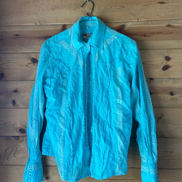 Blue Scully button down - Picture 1 of 2